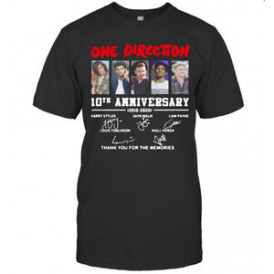 On Direction 10Th Anniversary Thank You For The Memories Signatures T-Shirt